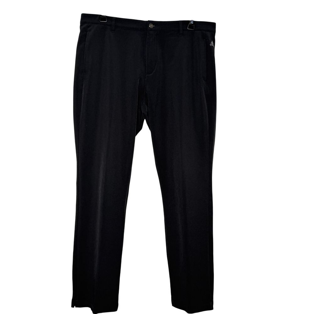 Adidas Golf Pants Mens 38x32 Black Performance Stretch Athletic Trousers